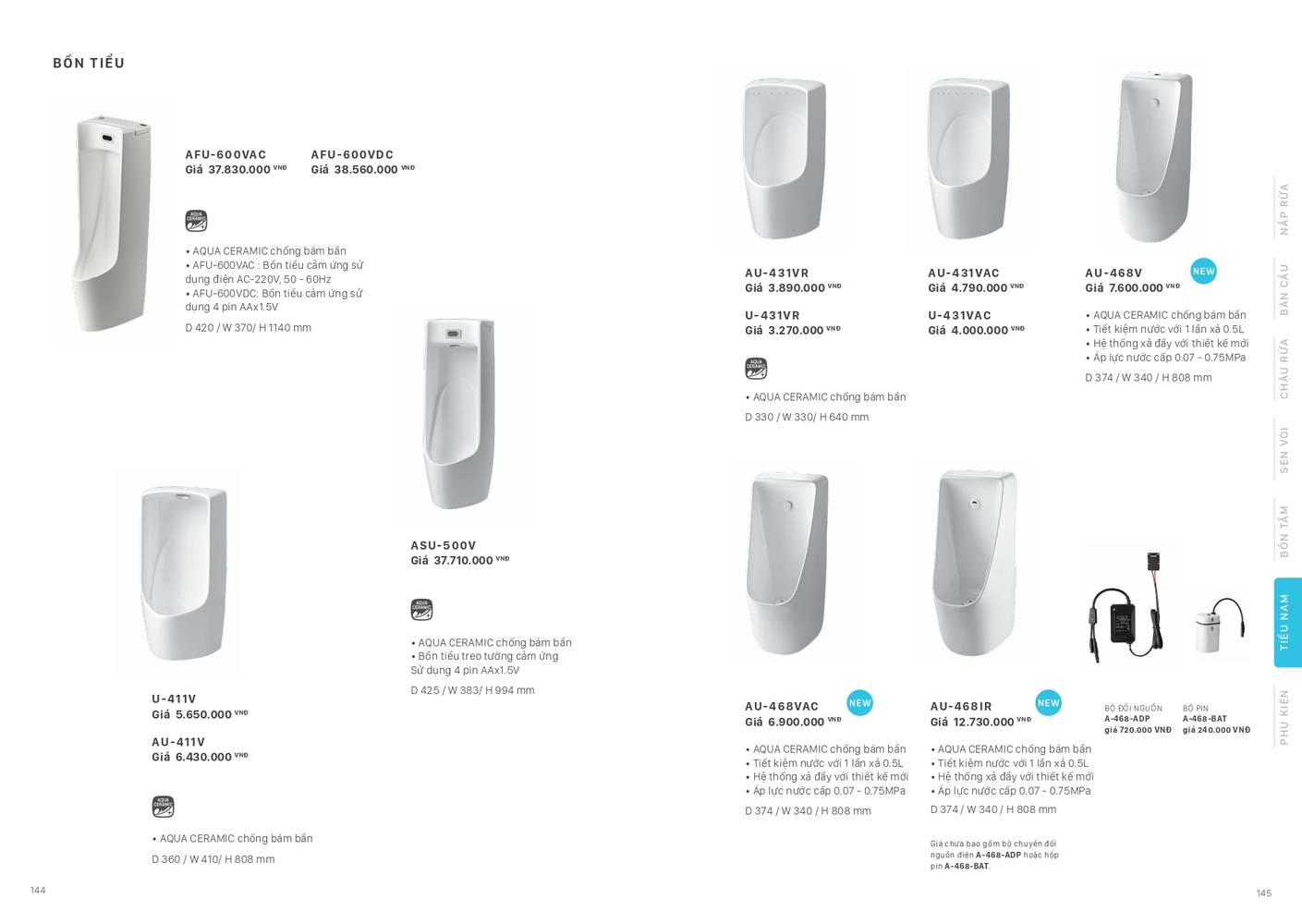 Thiết bị vệ sinh INAX Catalogue và Bảng giá mới nhất 2026 /Page 72